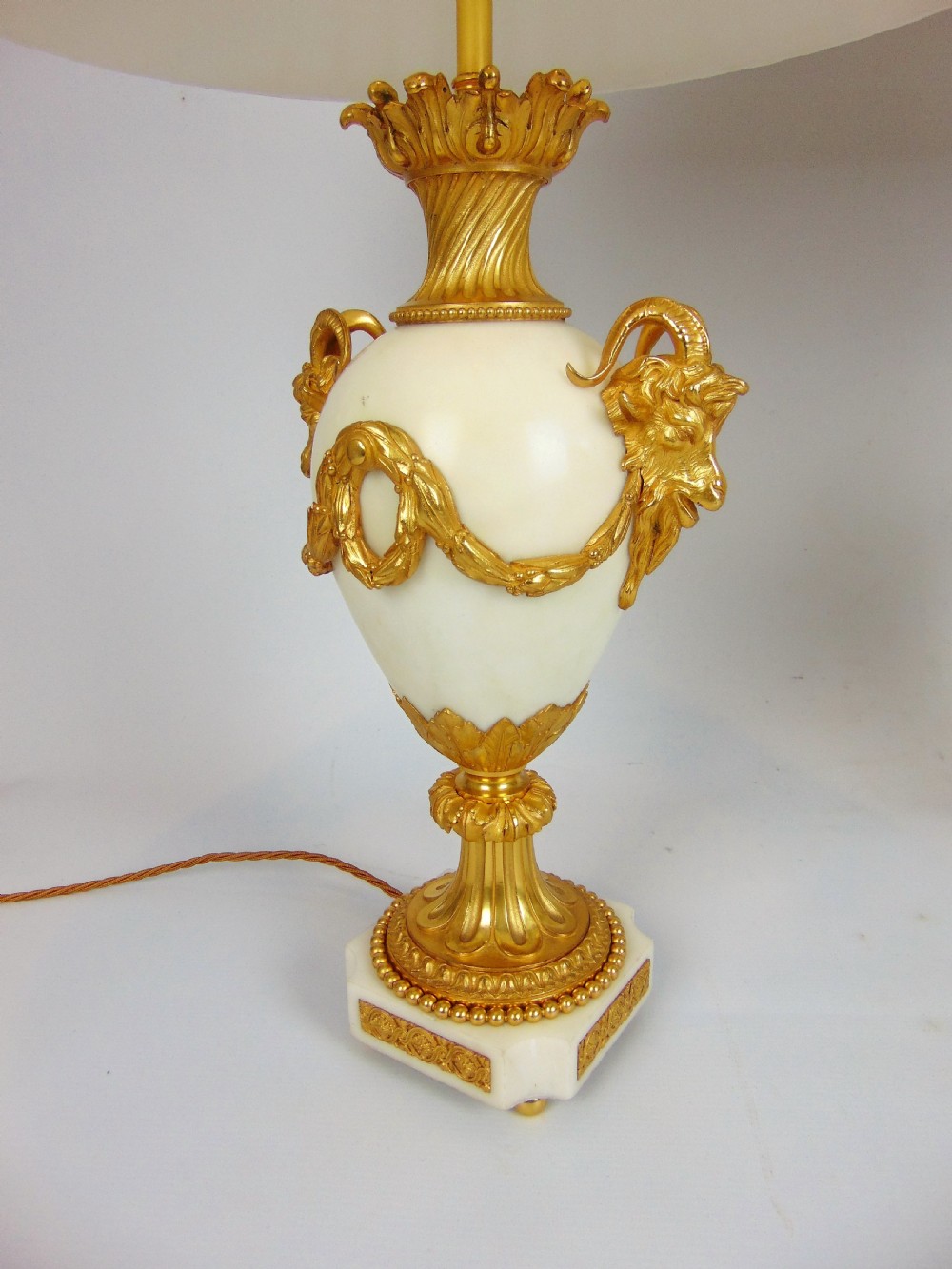 A pair of  white marble table lamps  View VI