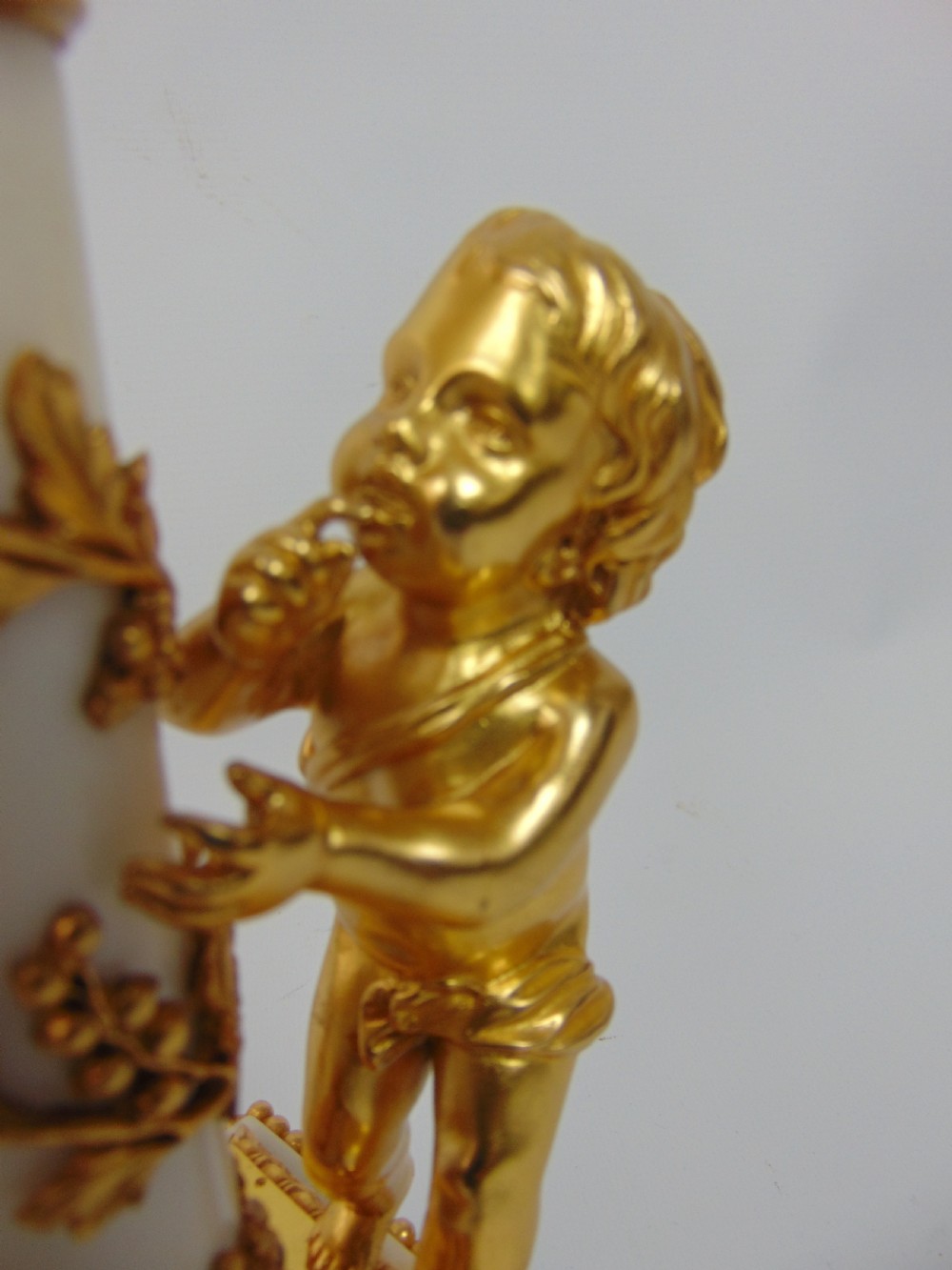 A superb pair of Marble and Ormolu Candlesticks  View V
