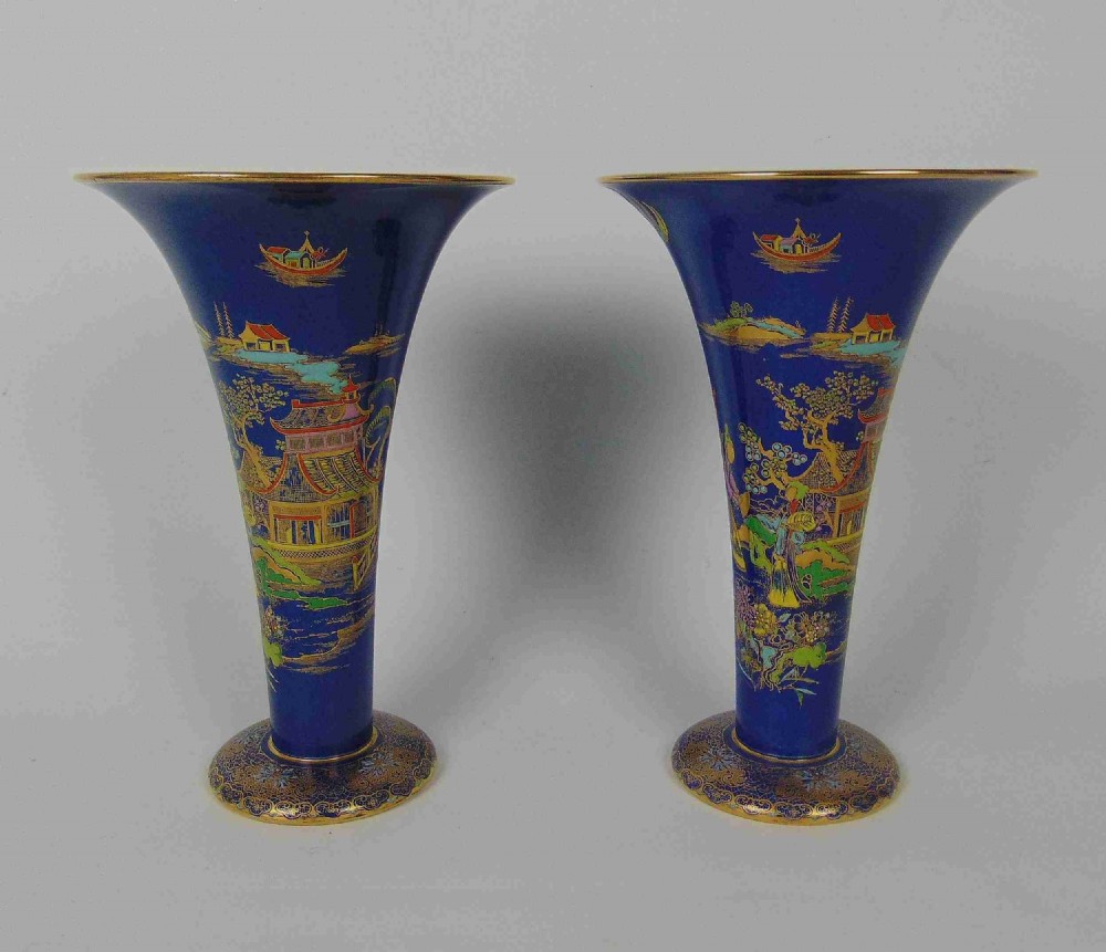 A pair of carltonware vases