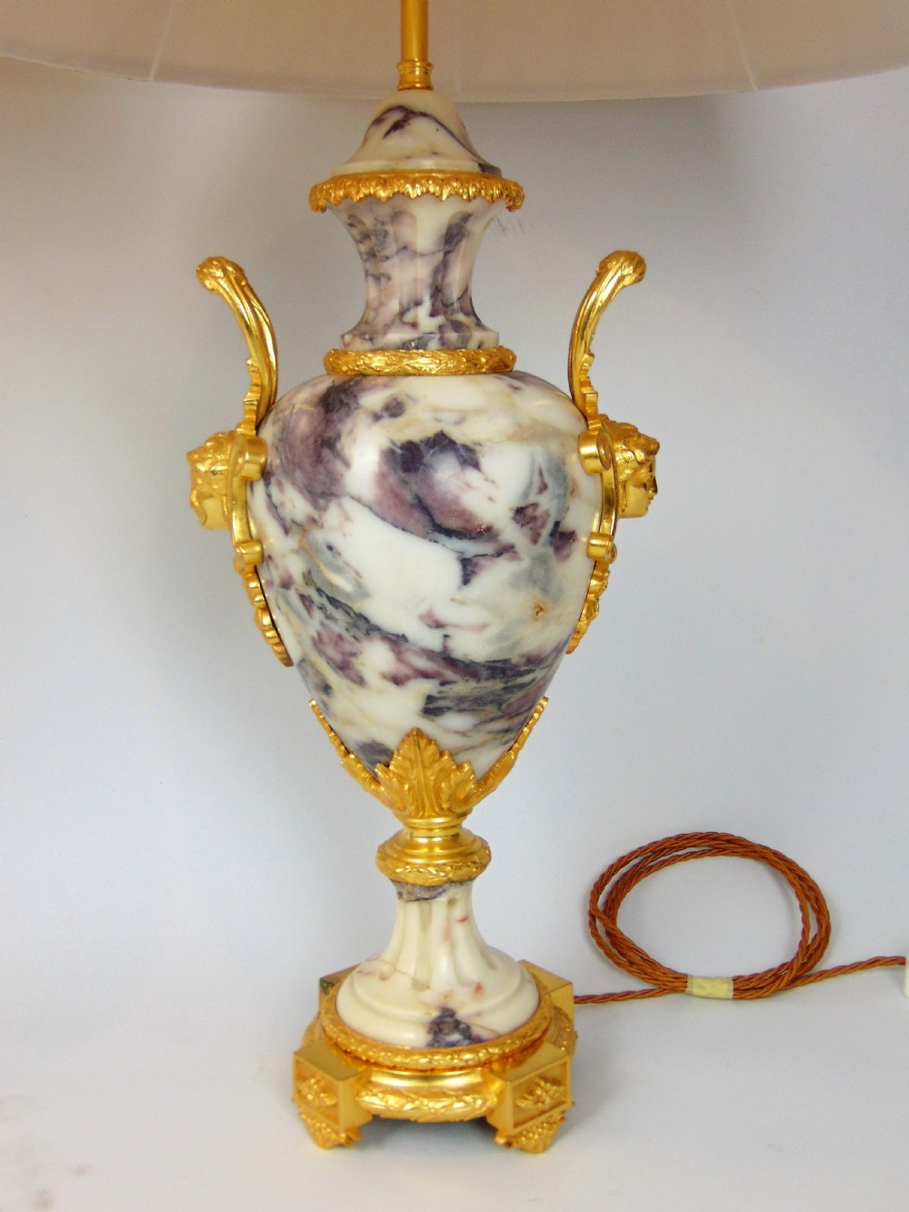 A large pair of marble table lamps  View III