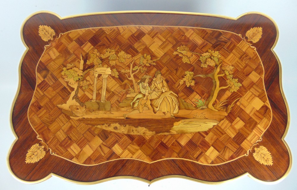 A stunning marquetry side table  View IV