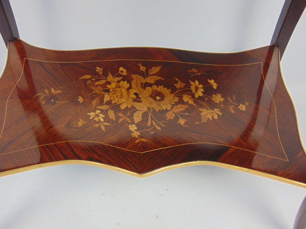 A stunning marquetry side table  View VI