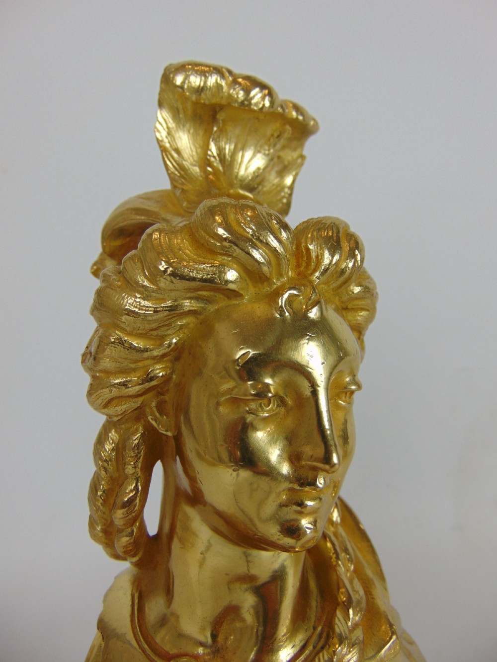 A superb Gilt bronze figural Chenet fender View V