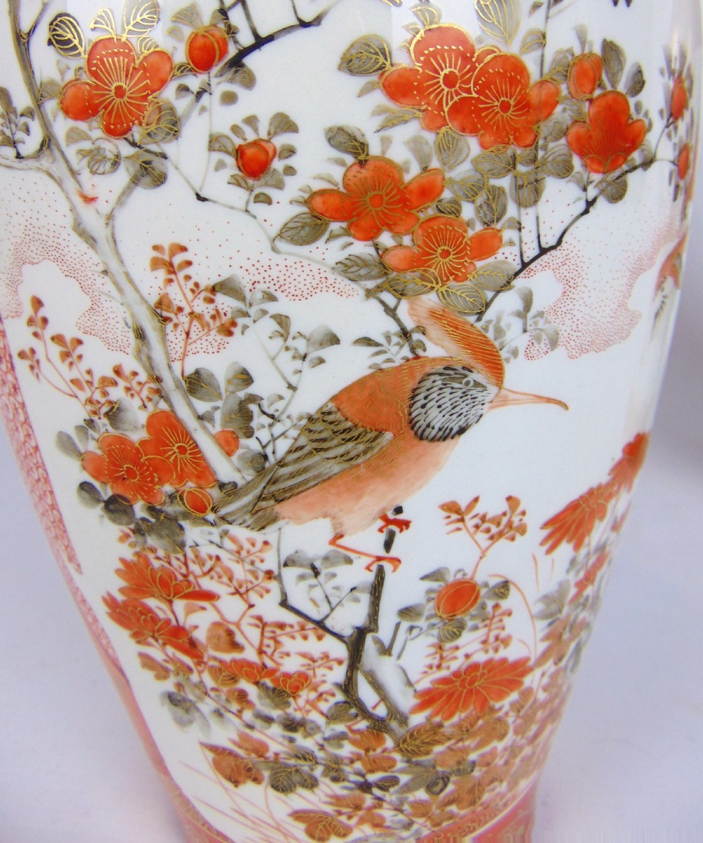 A very good pair of japanese kutani vases View III