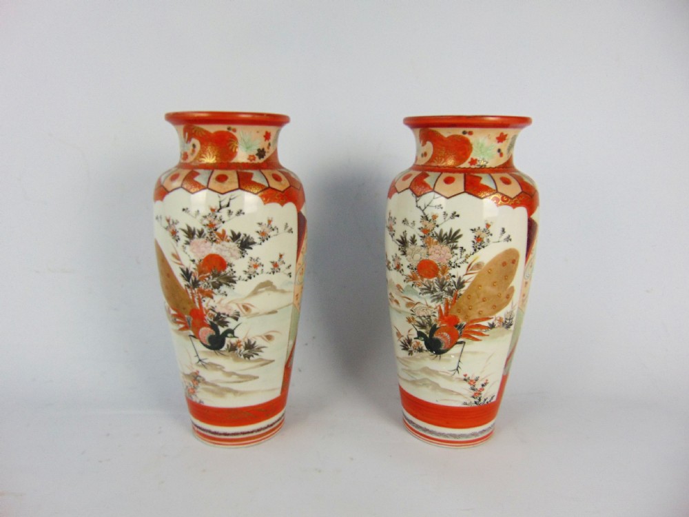 a large pair of kutani vases  View III