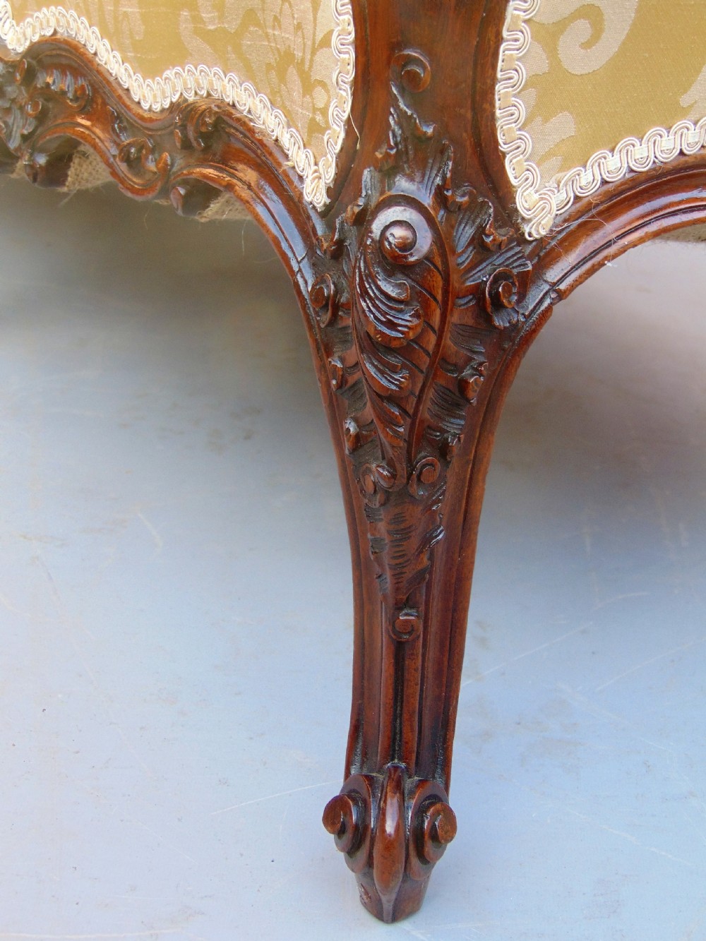 a most exquisite victorian walnut settee  View III