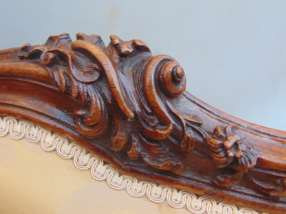 a most exquisite victorian walnut settee  View IV