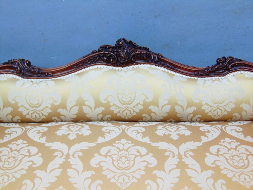 a most exquisite victorian walnut settee  View V