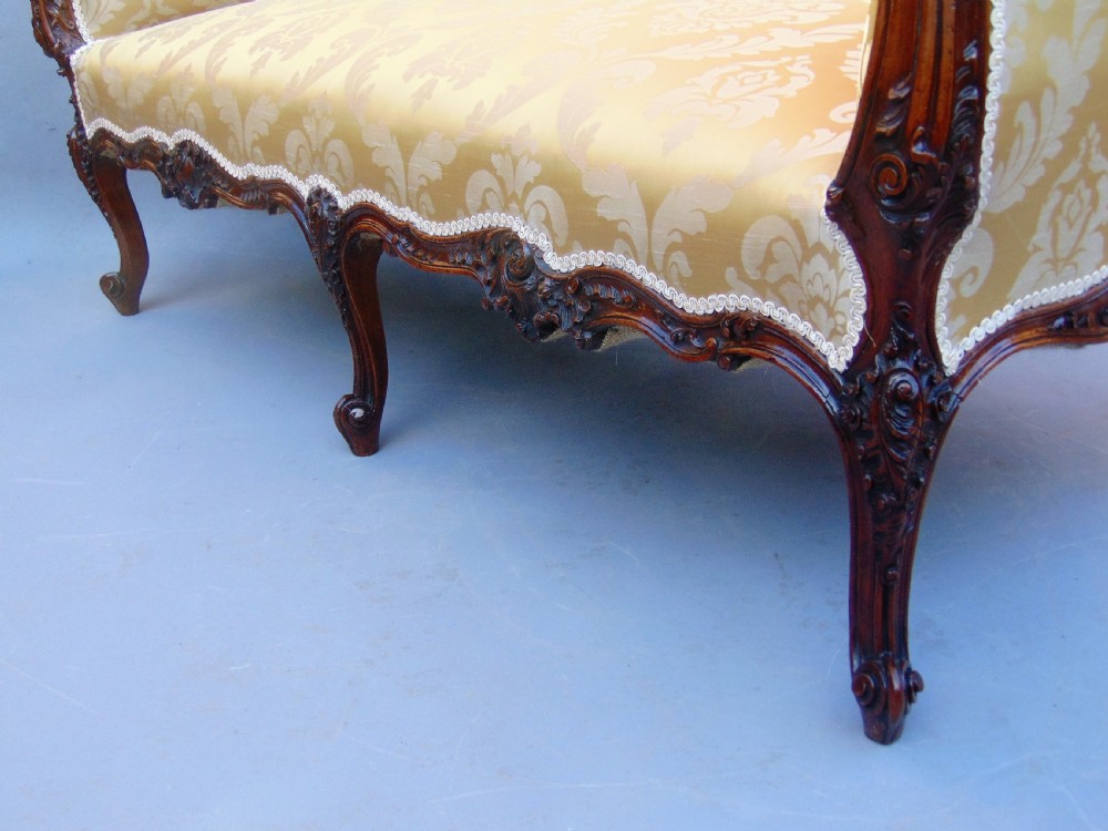 a most exquisite victorian walnut settee  View VI