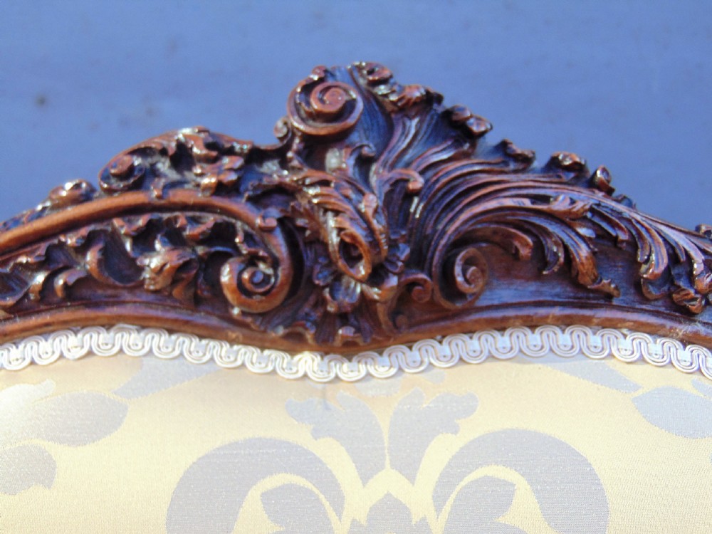 a most exquisite victorian walnut settee  View VII