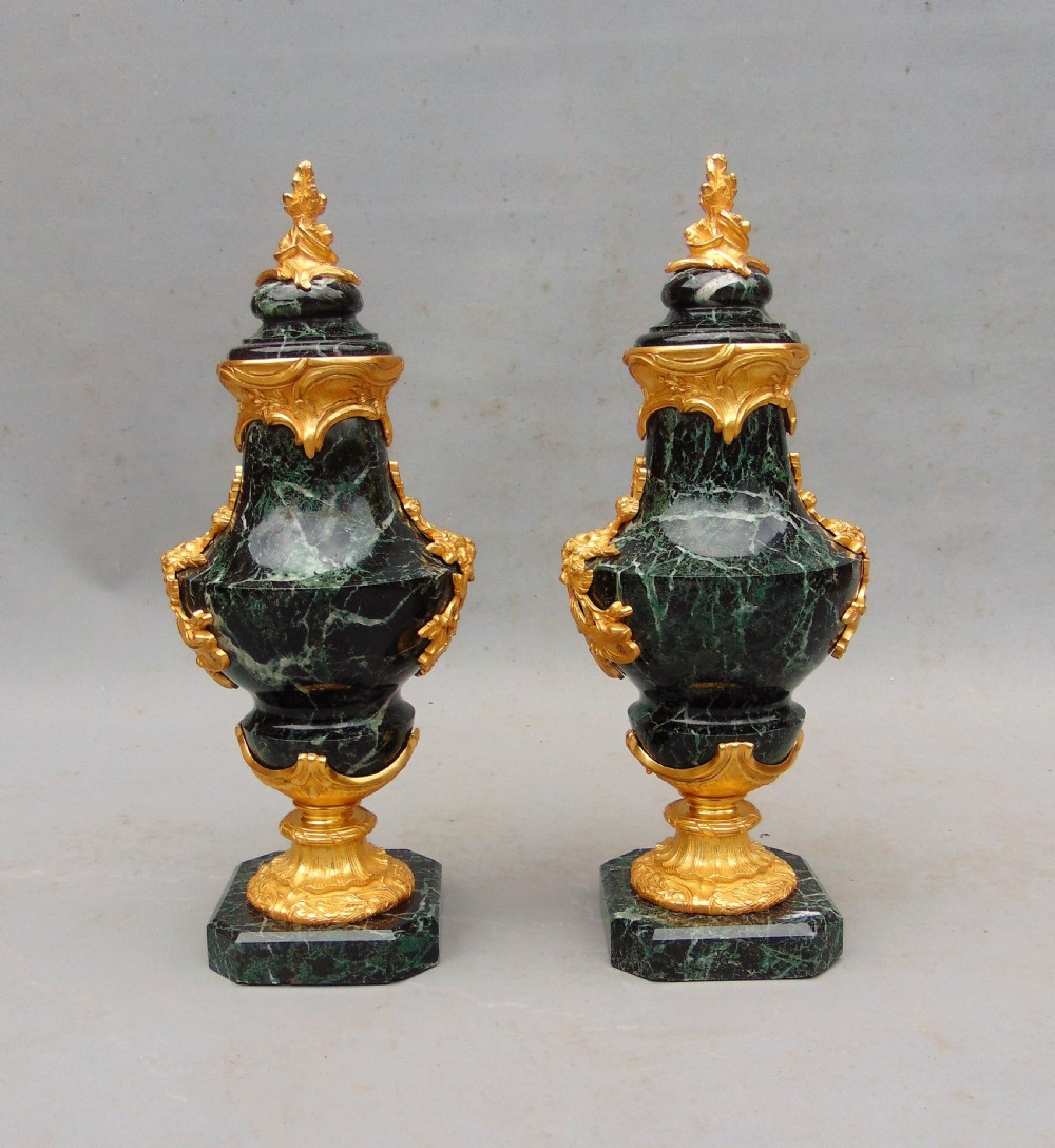 A quality Pair of marble cassolettes View II