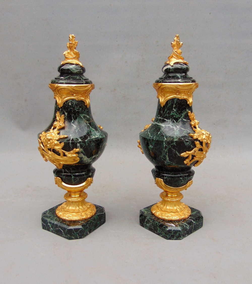 A quality Pair of marble cassolettes View III