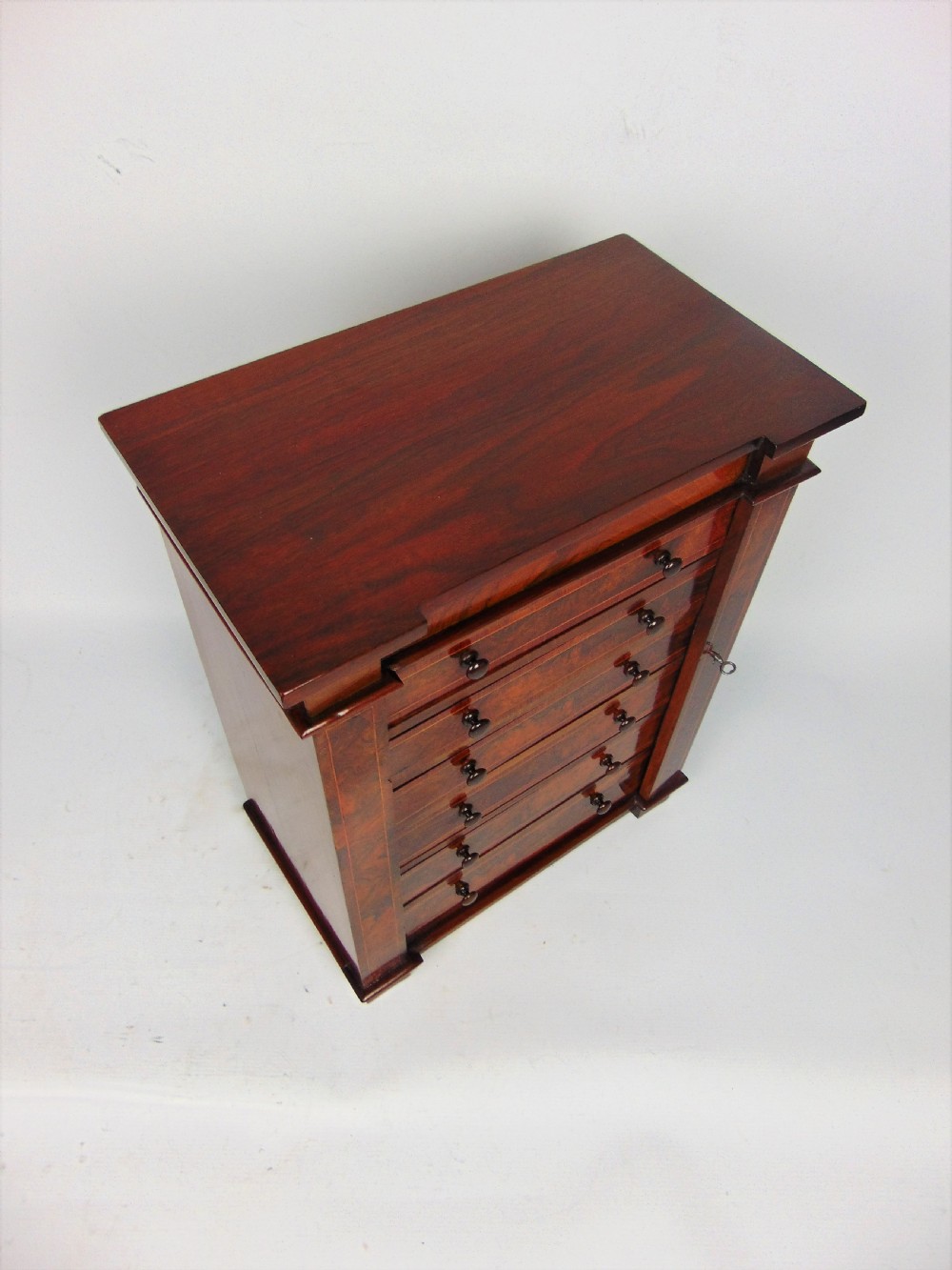A rare walnut miniature collectors wellington chest  View VI