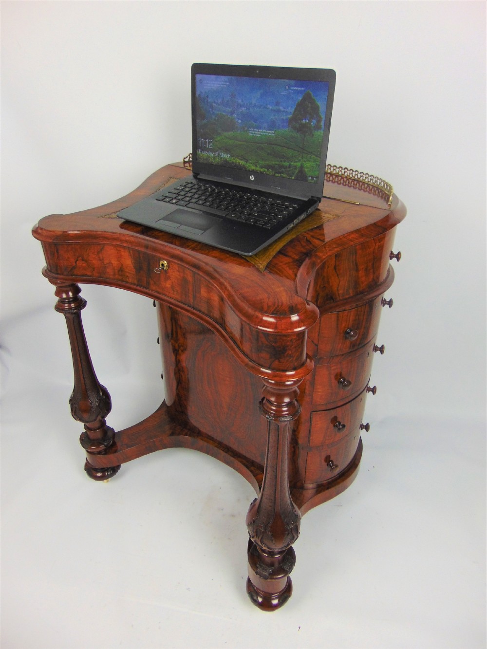 A exceptional Victorian walnut davenport desk View IX