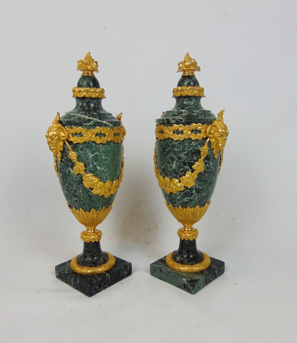 A most elegant pair of marble cassolette  View II