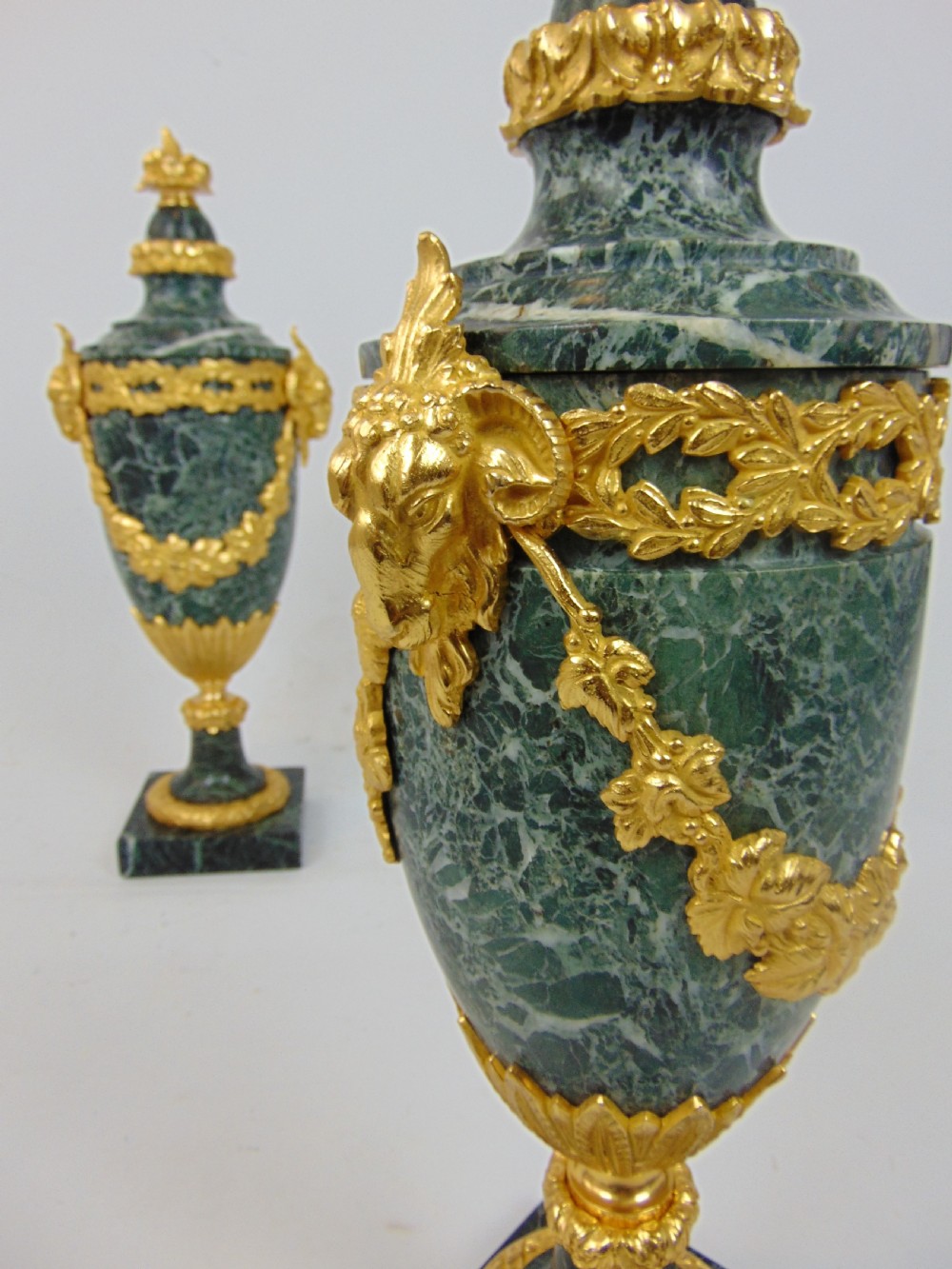 A most elegant pair of marble cassolette  View V