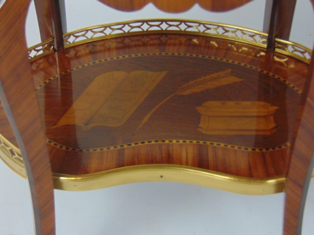 A superb marquetry oval side table  View VI