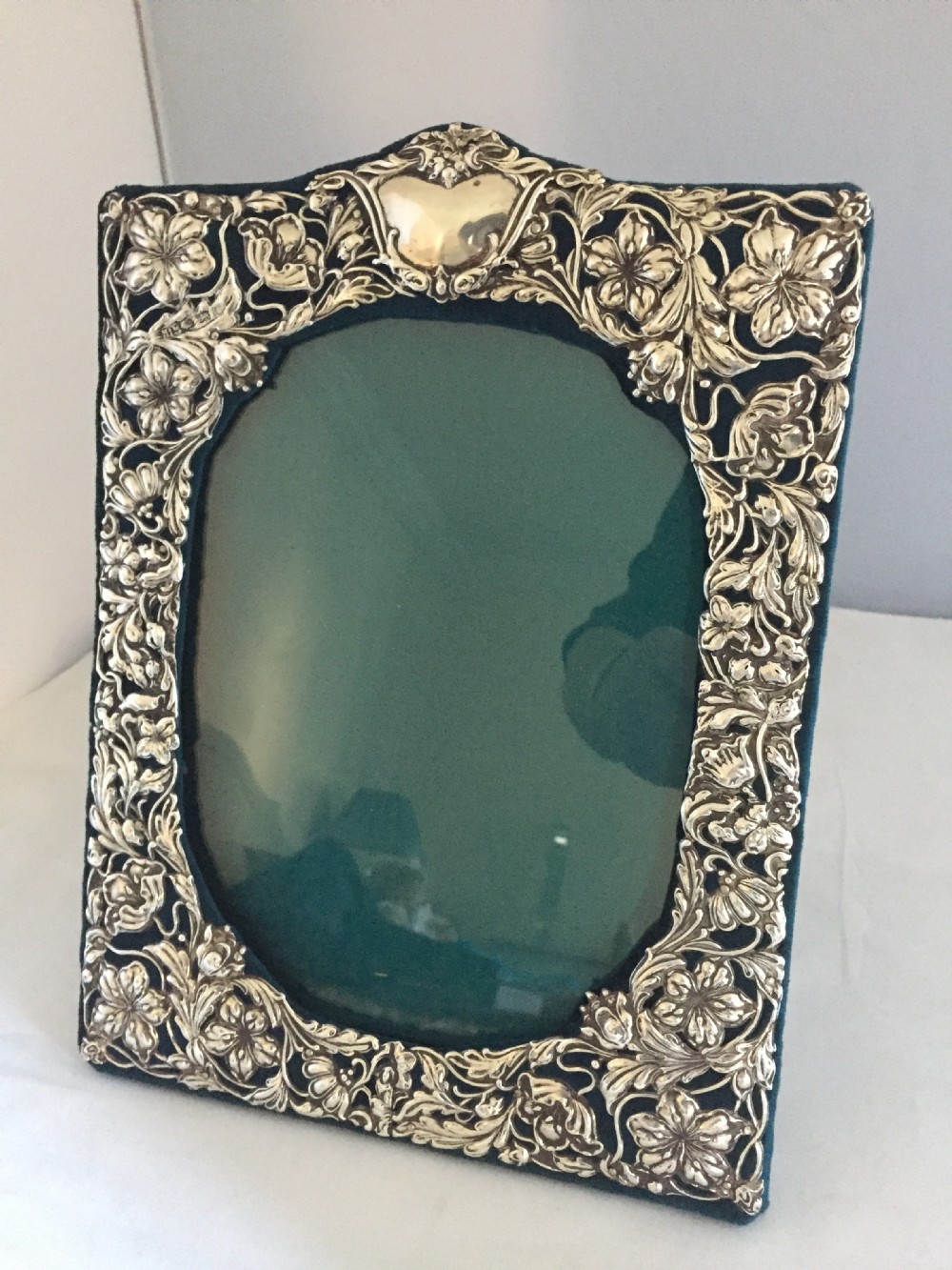 A fine antique silver photograph frame