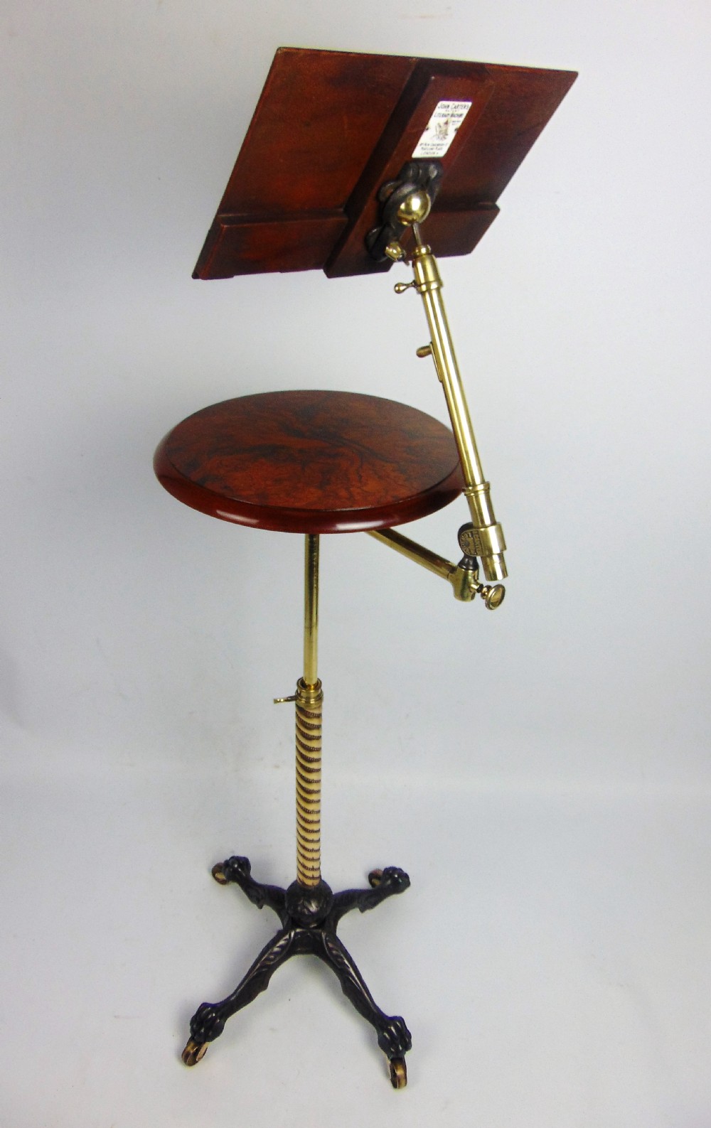 A quality John Carter Walnut Reading Music  Stand  View III