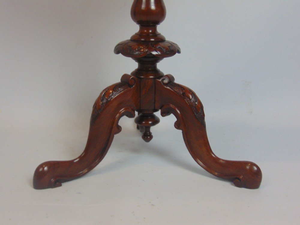 a marquetry walnut occasional side table  View VII