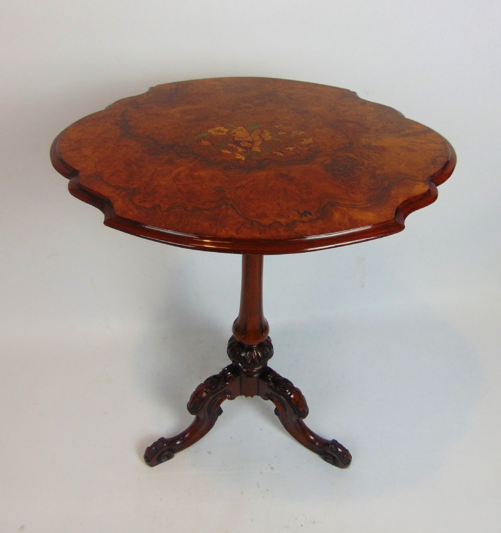 A pretty walnut occasional table  View II