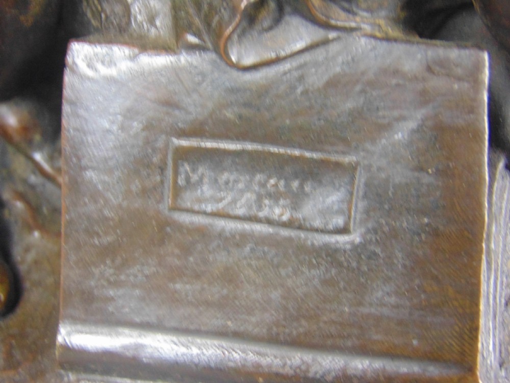 A fine Bronze of a Cherub and girl View VII