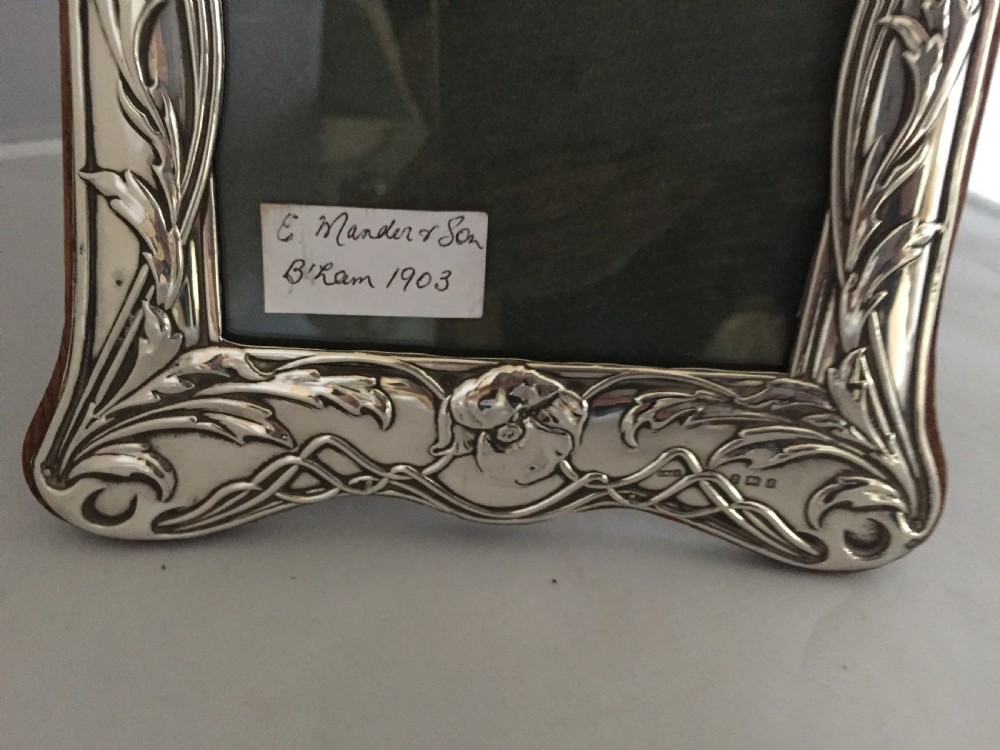 Antique hallmarked silver photograph frame View V