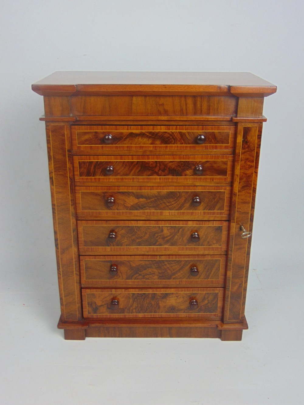 Antique miniature Wellington Chest collectors View II