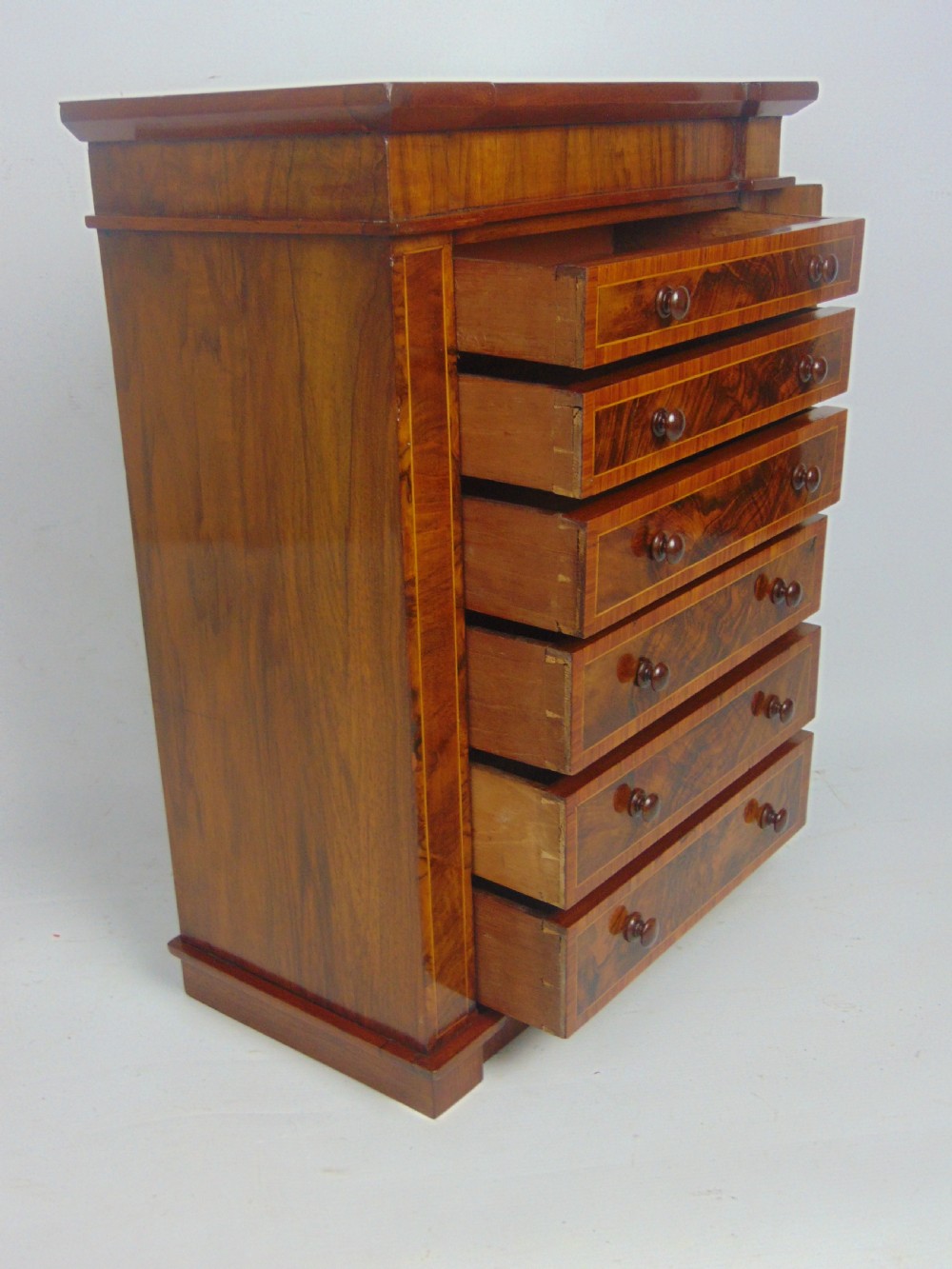 Antique miniature Wellington Chest collectors View IV