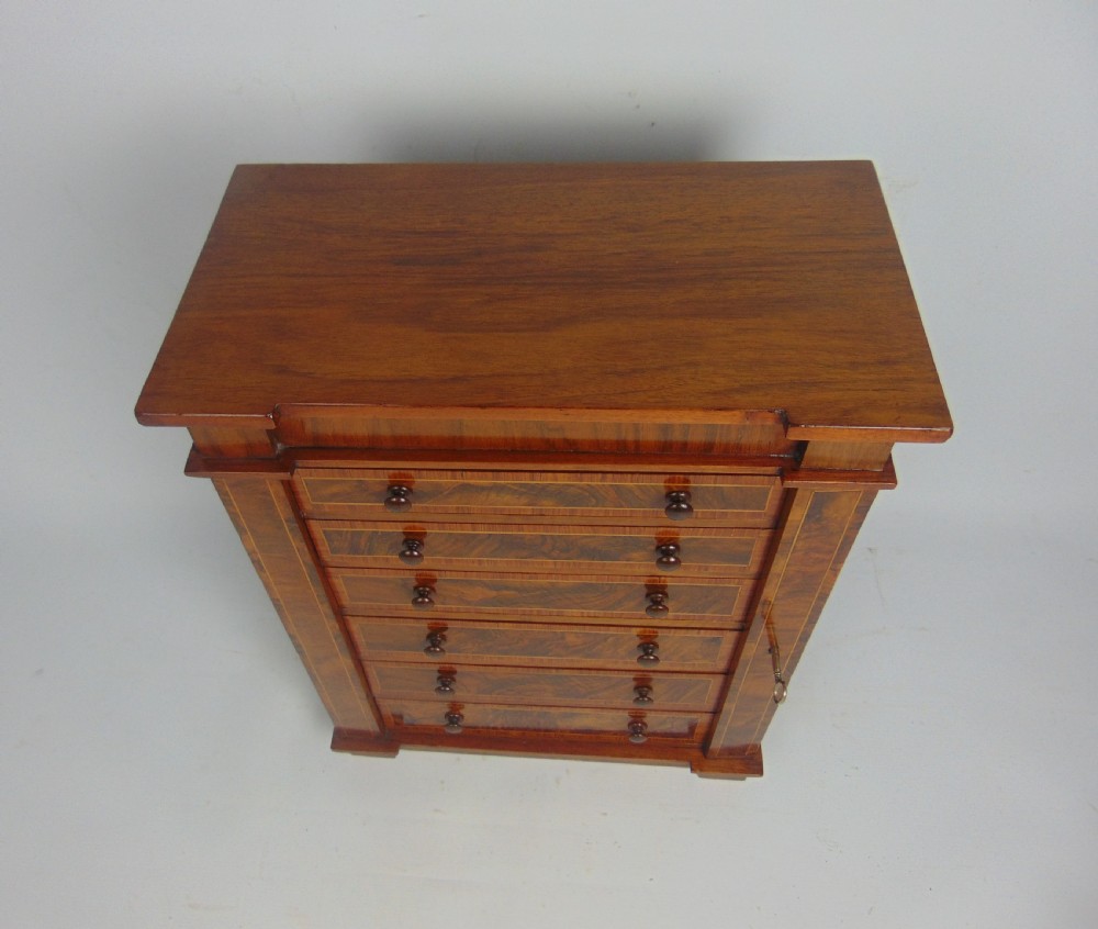 Antique miniature Wellington Chest collectors View V