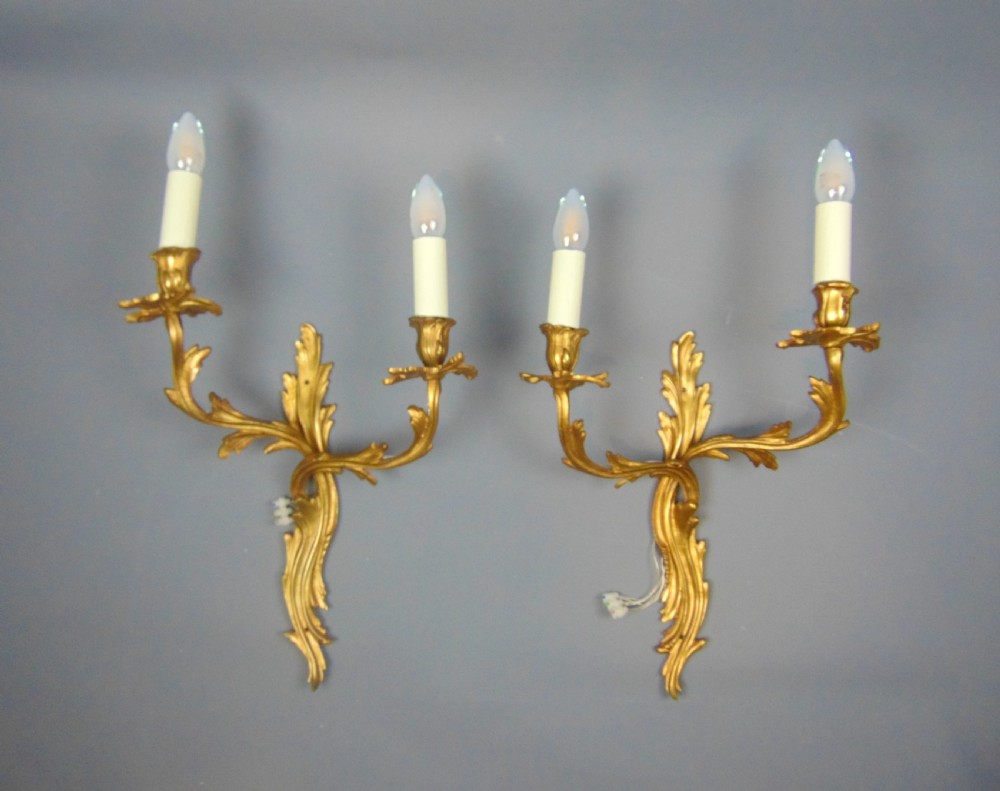 A good quality pair of Ormolu wall Lights
