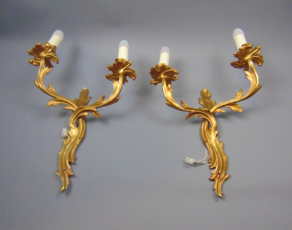 A good quality pair of Ormolu wall Lights View VI