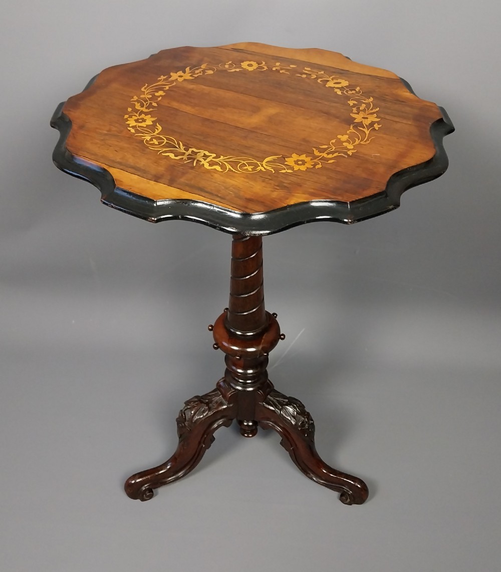 Antique inlaid occasional table