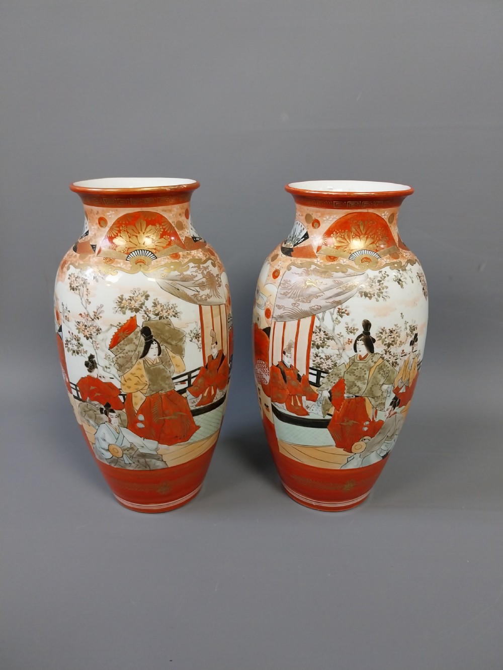 Pair of  Japanese Kutani vases