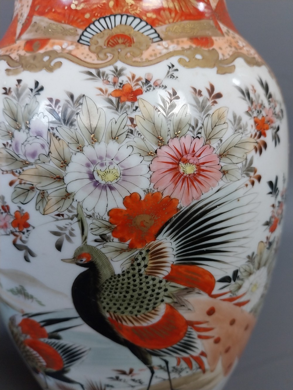 Pair of  Japanese Kutani vases View II