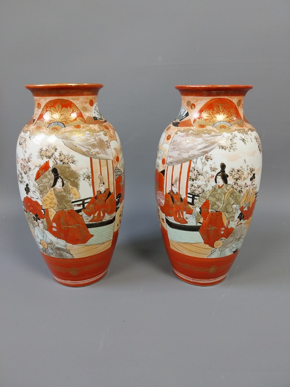 Pair of  Japanese Kutani vases View VIII
