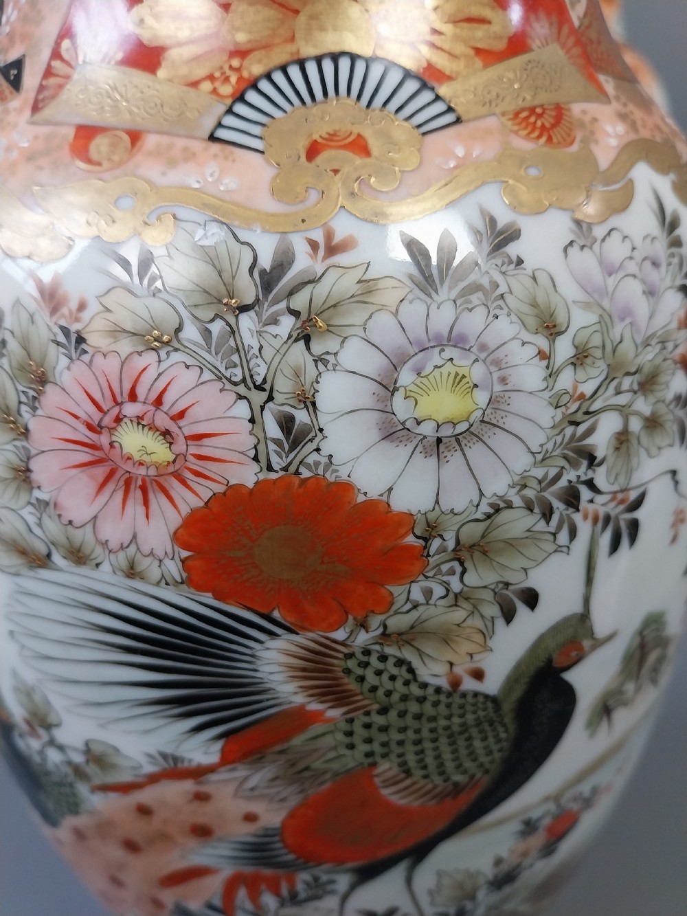 Pair of  Japanese Kutani vases View X