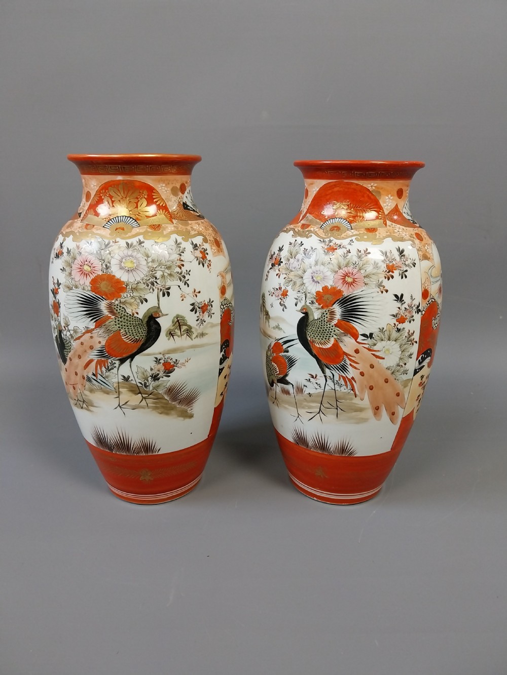 Pair of  Japanese Kutani vases View XIII
