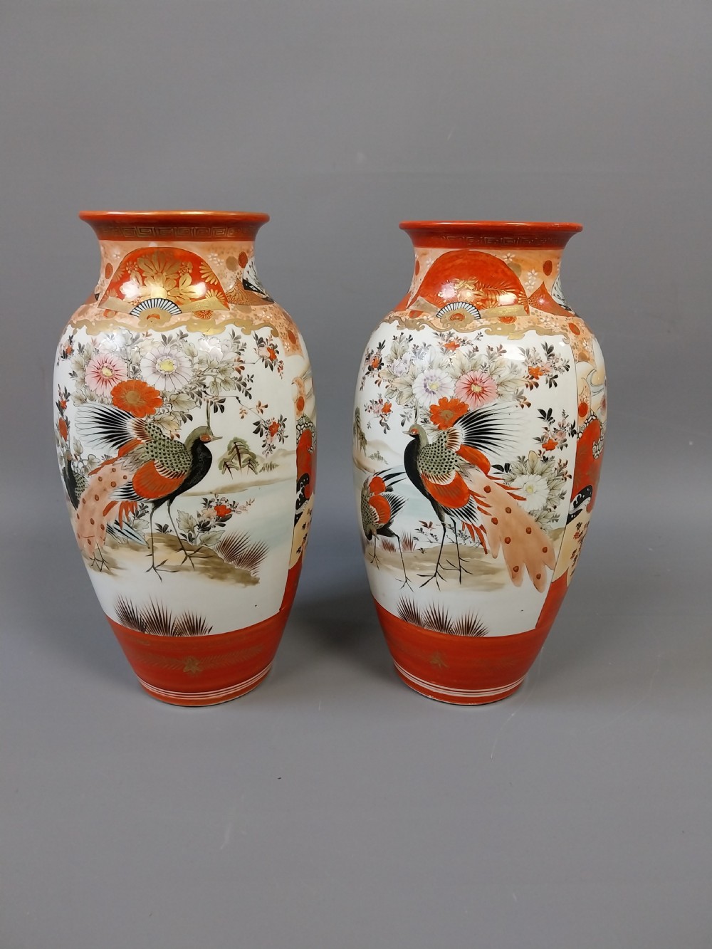 Pair of  Japanese Kutani vases View XIV