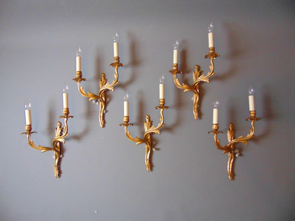 A set of Gilt Bronze Wall Lights