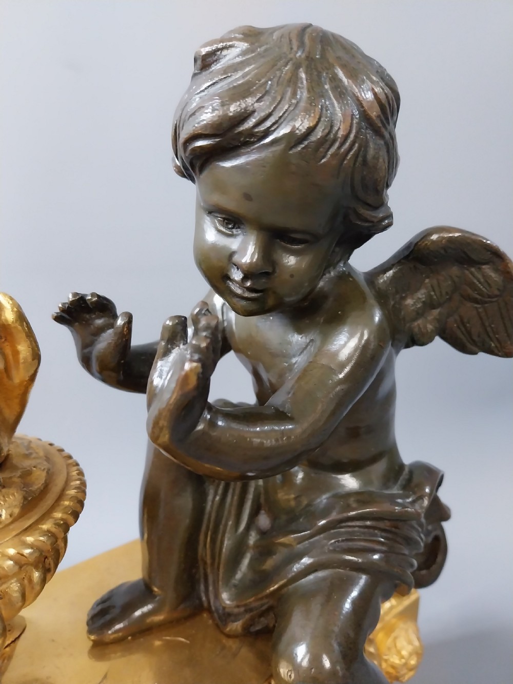 Pair of Gilt Bronze Chenet  View VIII