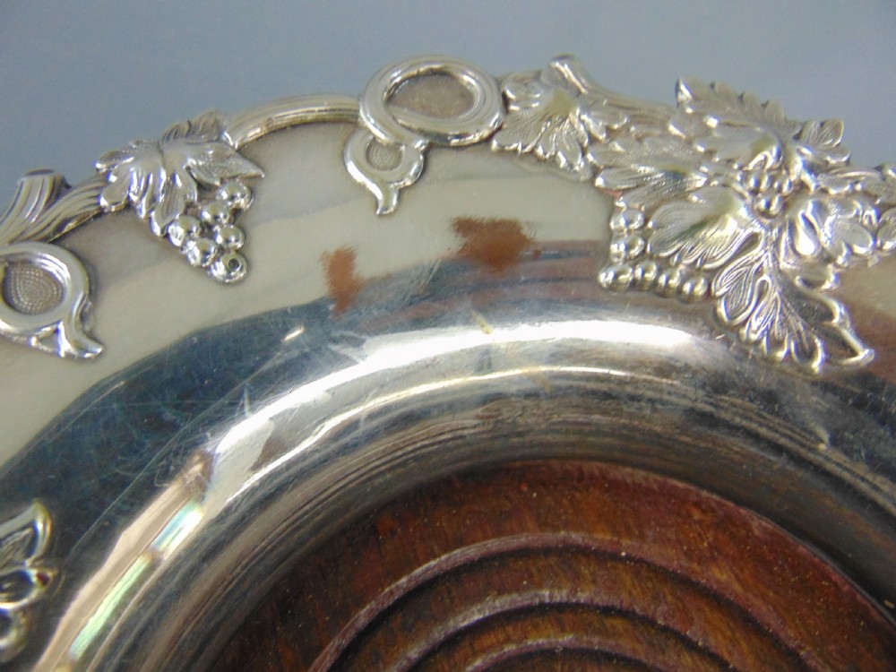 A large Pair of Antique Silver Plate bottle Coasters View IV