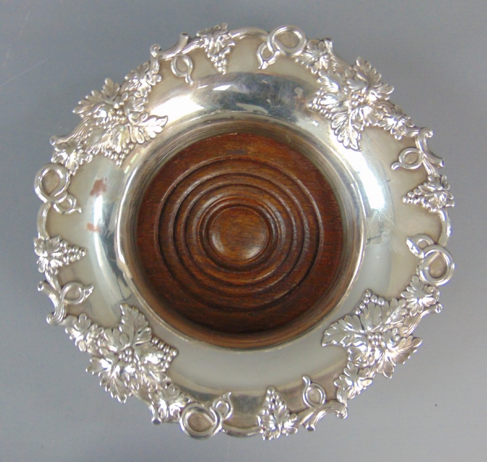 A large Pair of Antique Silver Plate bottle Coasters View VII