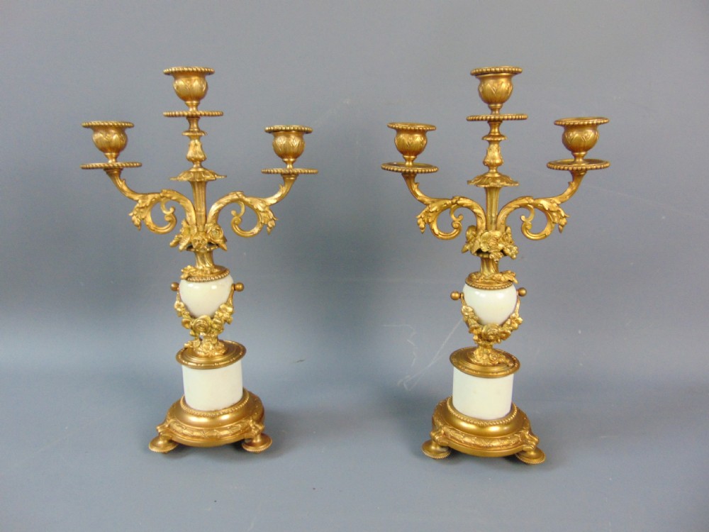 A Pair of Ormolu Candlesticks
