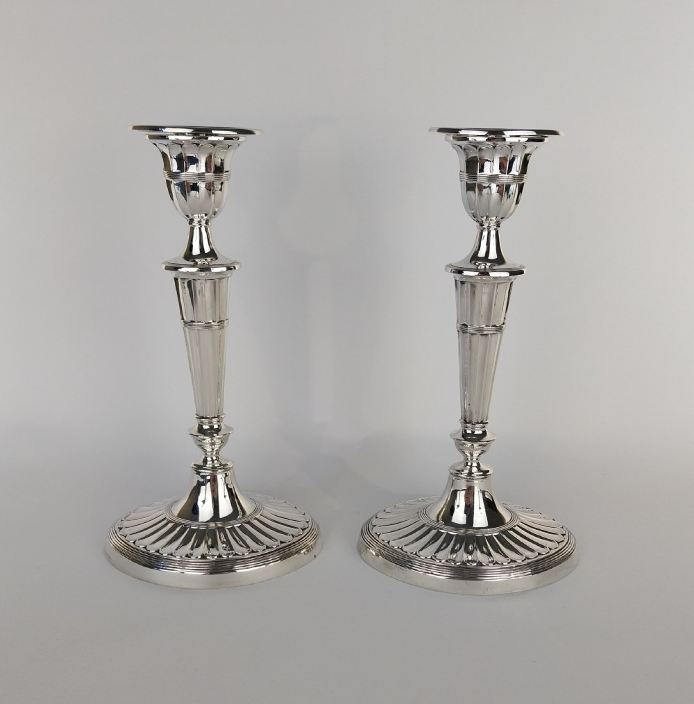 Pair of Silver candlesticks  View III