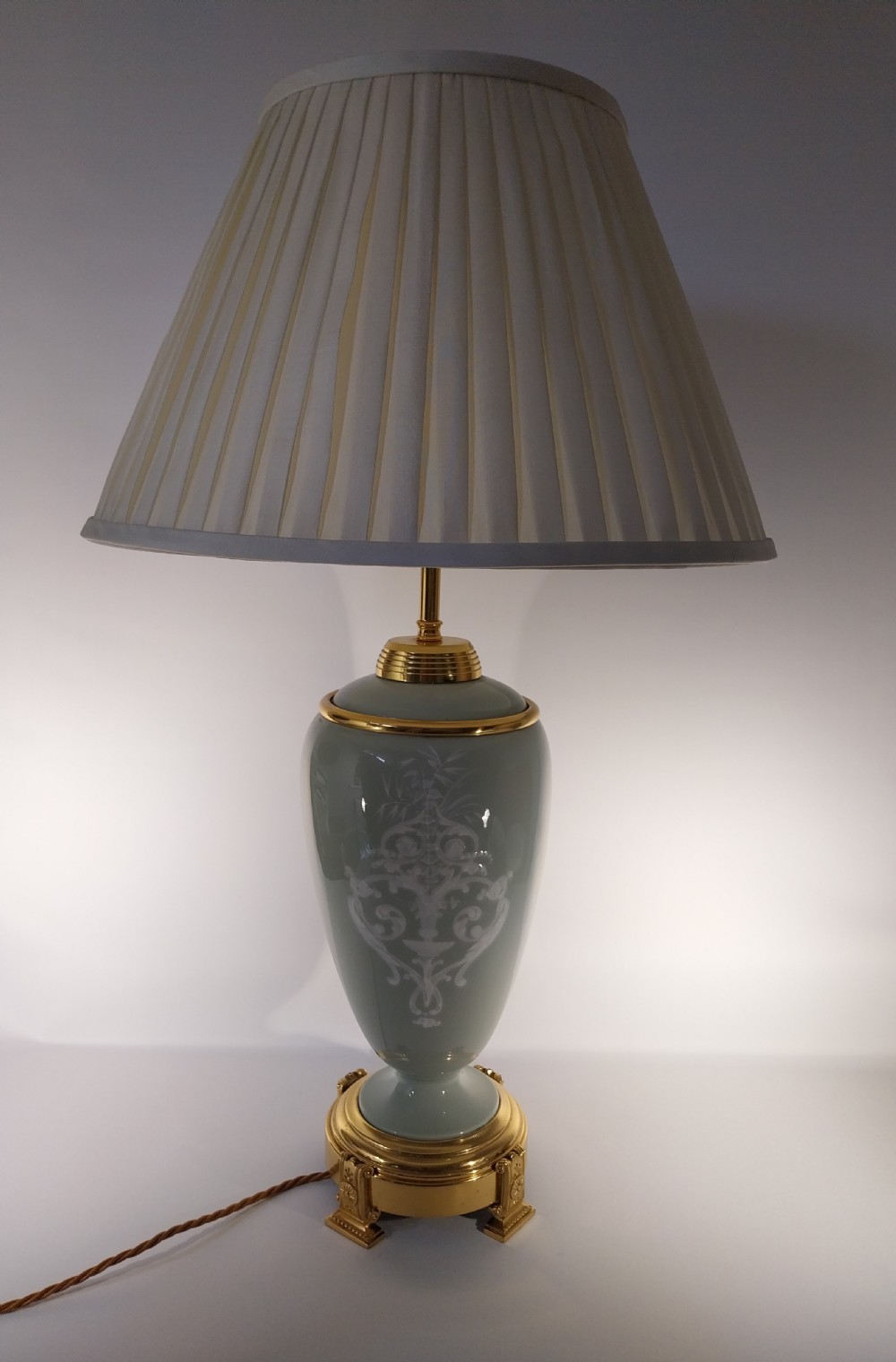 A fine quality Pate sur pate lamp  View II
