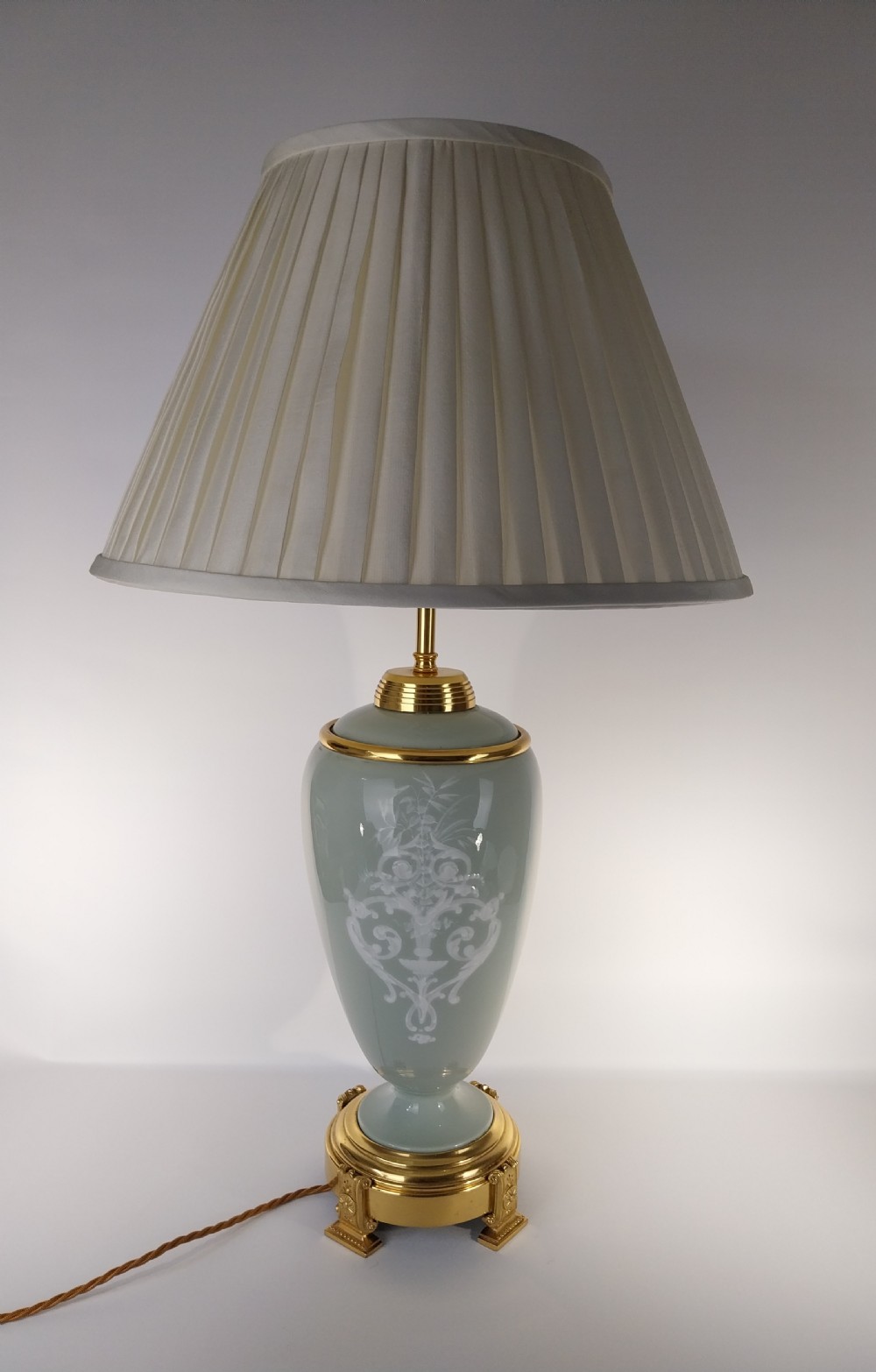 A fine quality Pate sur pate lamp  View III