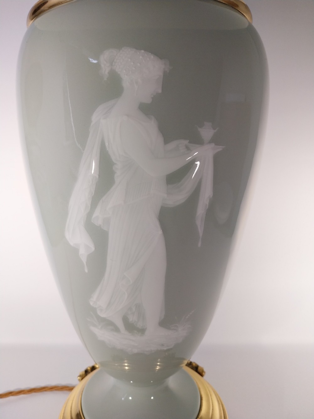 A fine quality Pate sur pate lamp  View VI