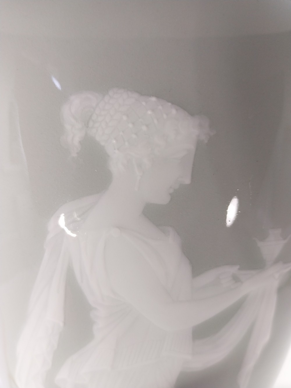 A fine quality Pate sur pate lamp  View VII