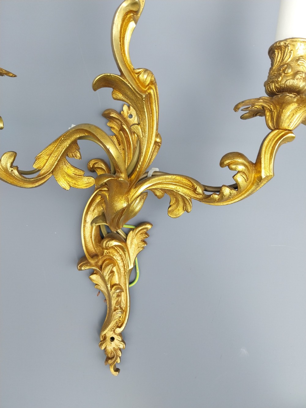 A pair of Gilt Bronze wall lights  View III